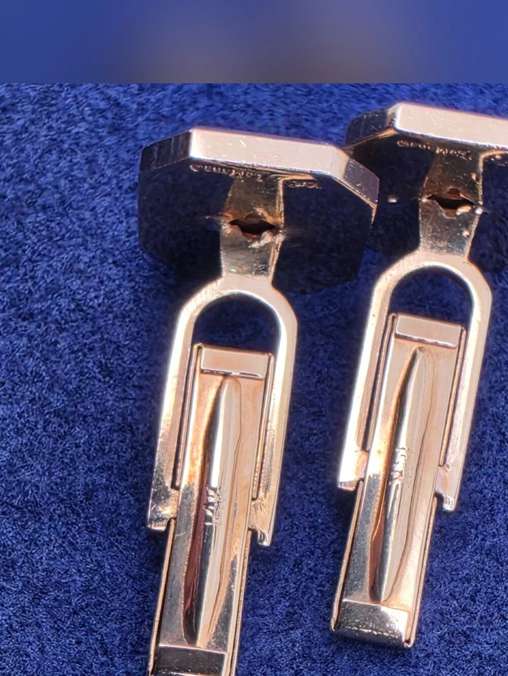 Vintage LeMans 14k Gold Diamond Cufflinks & Tie Tack Shirt Stud Tuxedo Dress Set